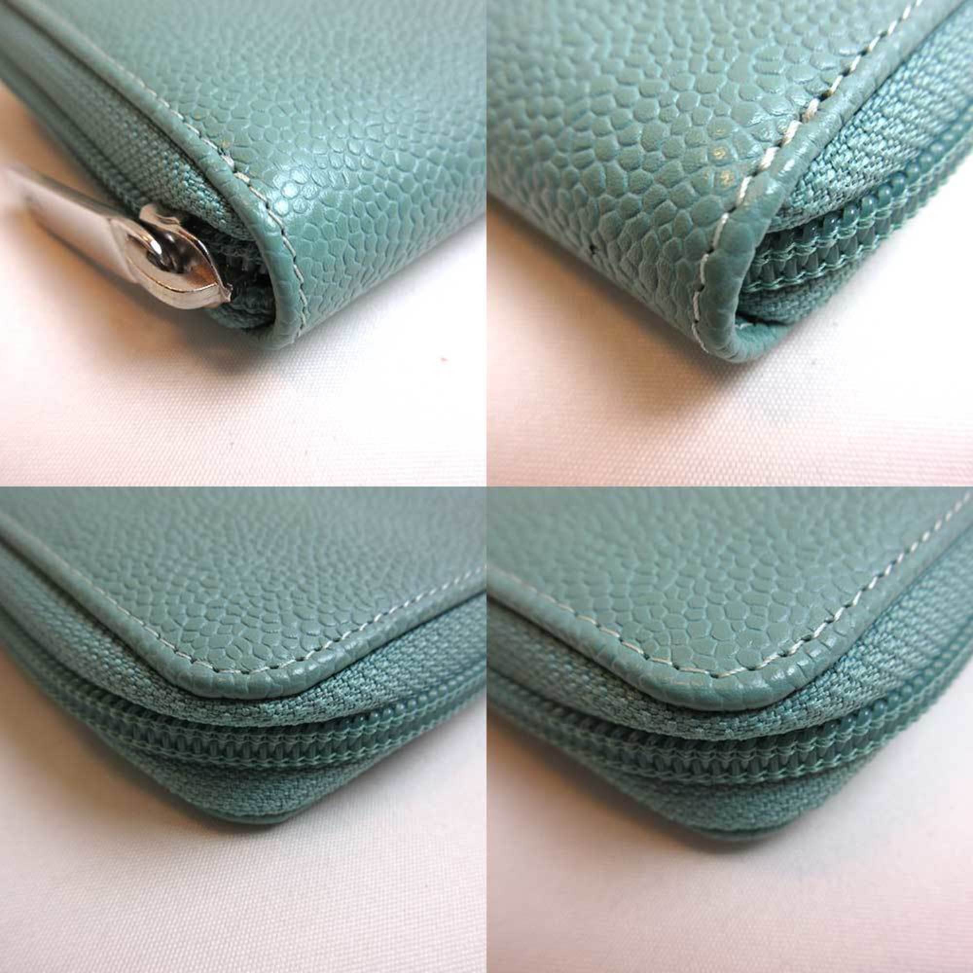 Chanel Light Blue Leather  wallet accessories