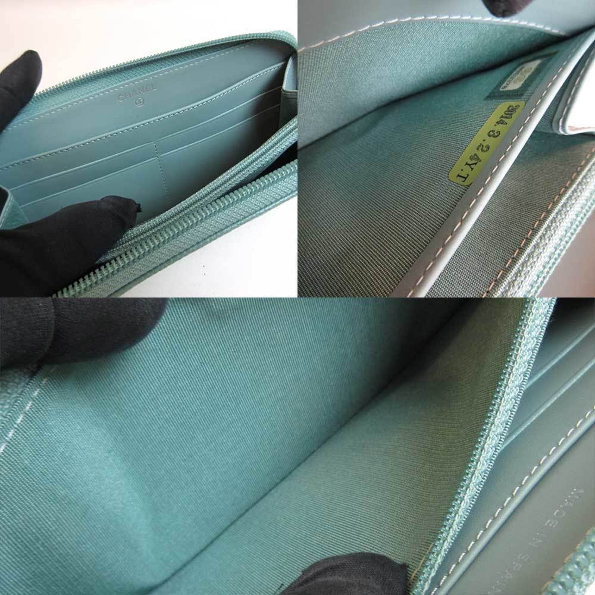 Chanel Light Blue Leather  wallet accessories