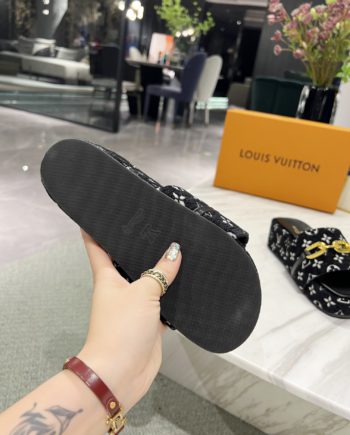 louis vuitton Jumbo Flatform Mule Black For Women LV