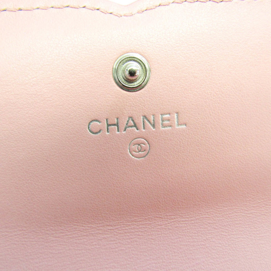 Chanel Pink Leather Matelasse wallet accessories