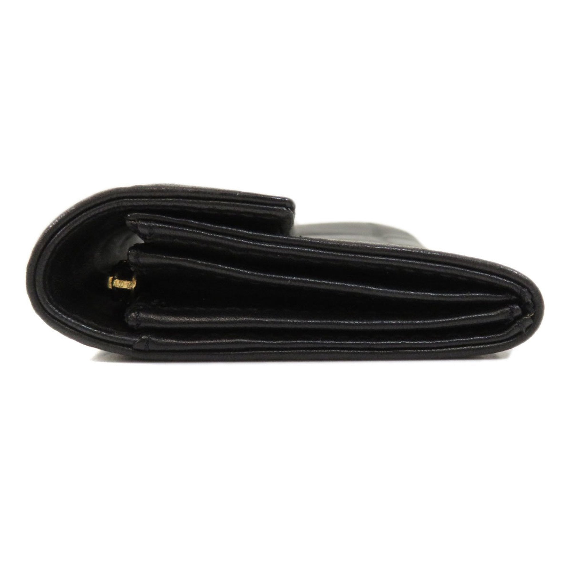 Chanel Black Calfskin Chocolate bar wallet accessories