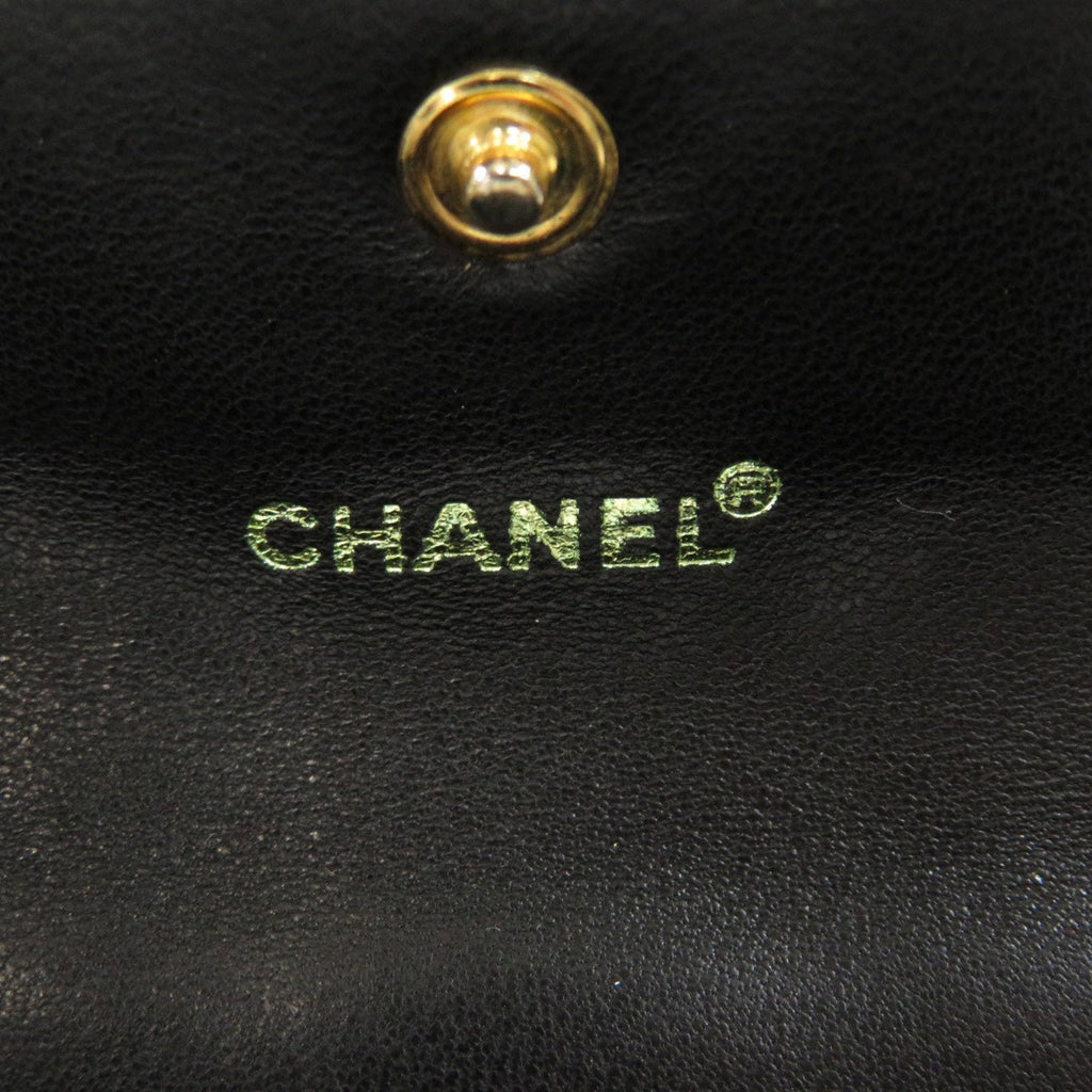 Chanel Black Calfskin Chocolate bar wallet accessories