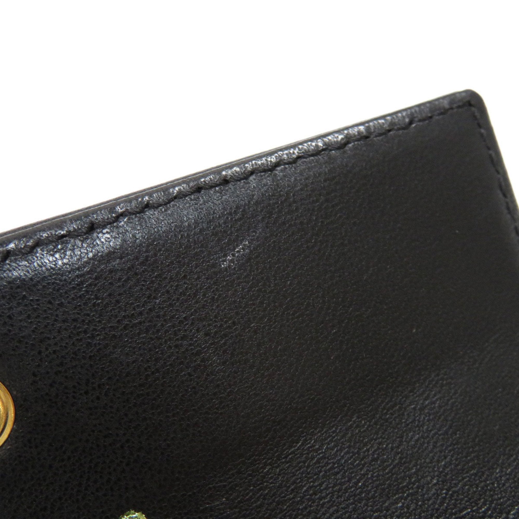 Chanel Black Calfskin Chocolate bar wallet accessories