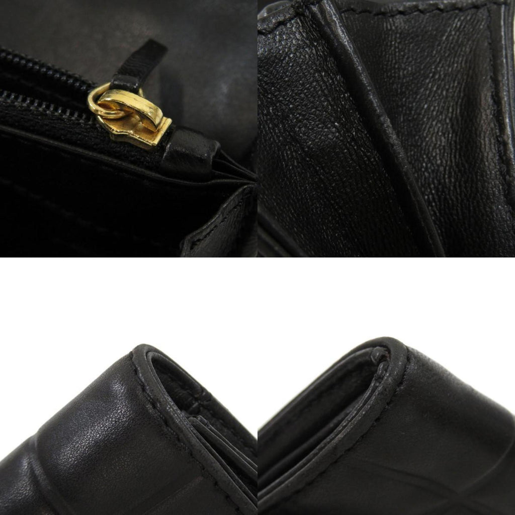 Chanel Black Calfskin Chocolate bar wallet accessories