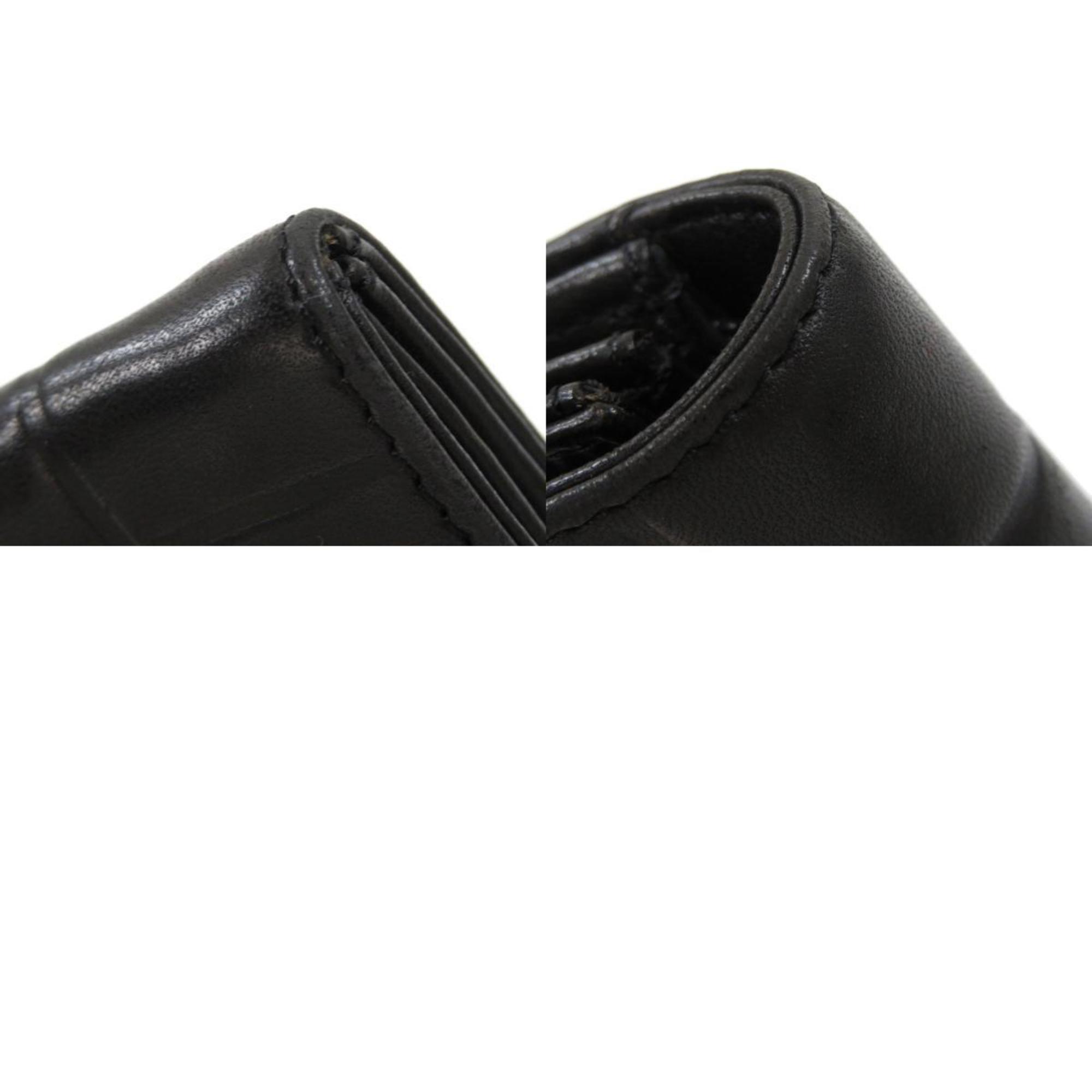 Chanel Black Calfskin Chocolate bar wallet accessories