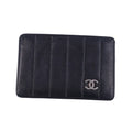 Chanel Black Leather Porte carte wallet accessories