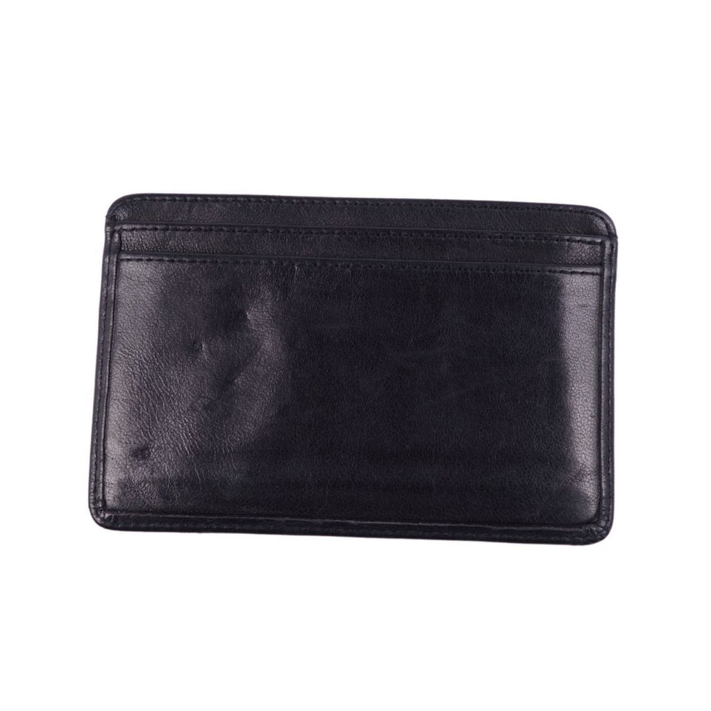 Chanel Black Leather Porte carte wallet accessories