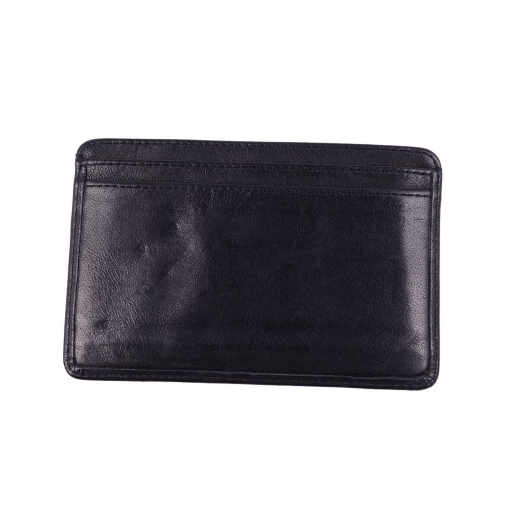 Chanel Black Leather Porte carte wallet accessories