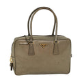 PRADA Safiano Leather Hand Bag Gold Tone  48193