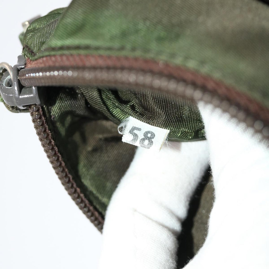 PRADA Accessory Pouch Nylon Khaki  48612