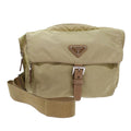 PRADA Shoulder Bag Nylon Beige  48760
