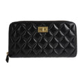 Chanel Black Leather 2.55 wallet accessories