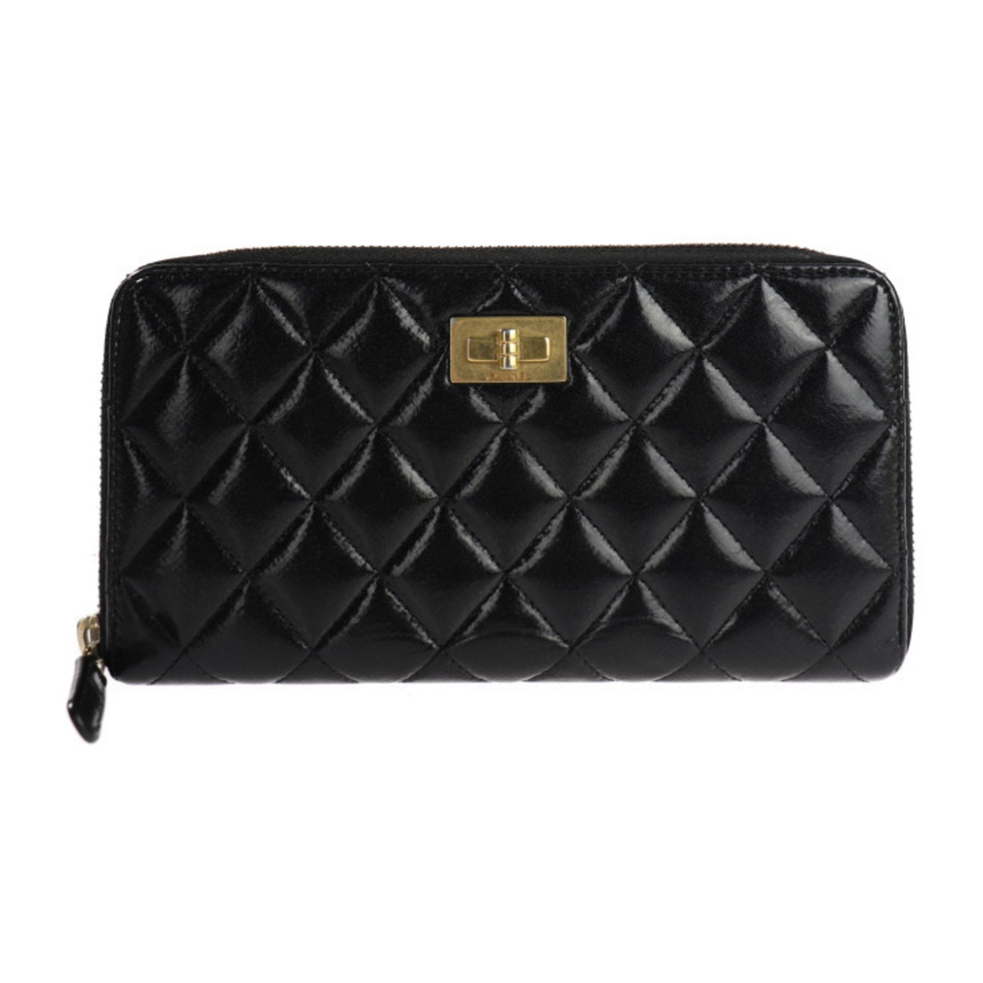 Chanel Black Leather 2.55 wallet accessories