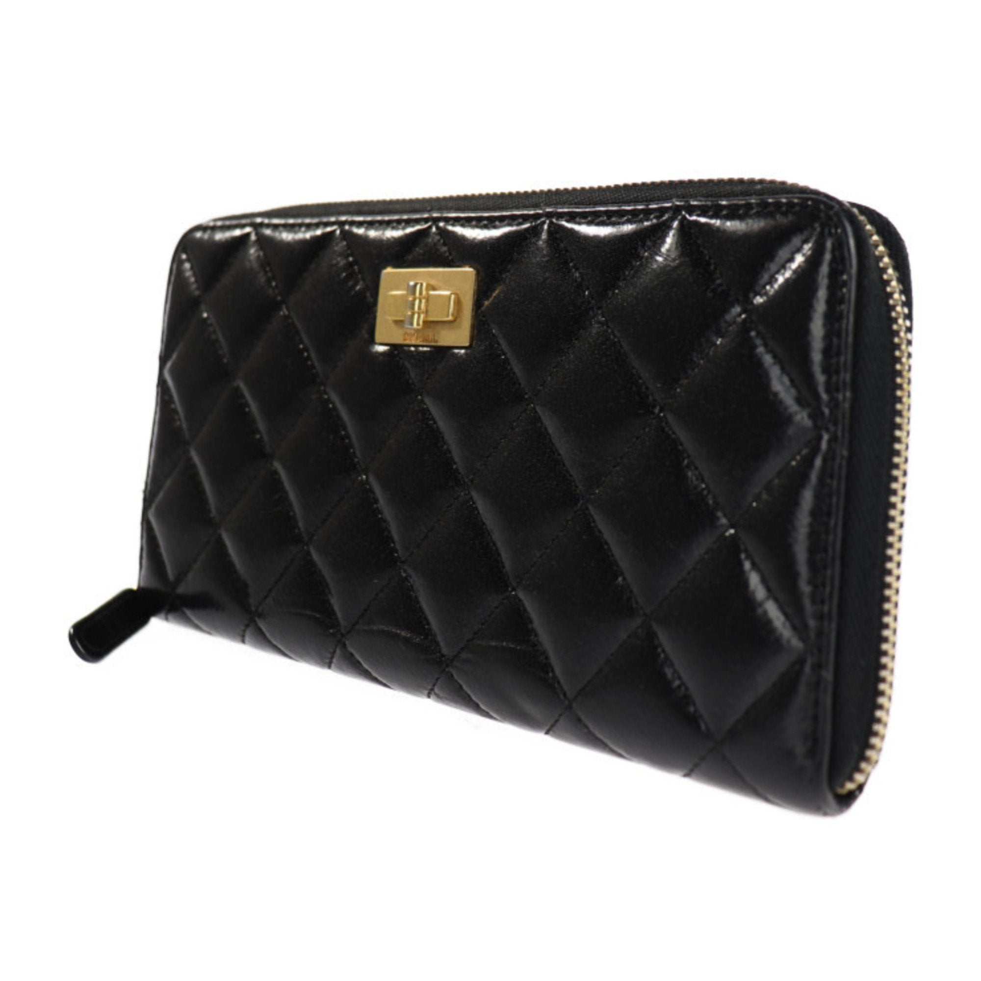 Chanel Black Leather 2.55 wallet accessories