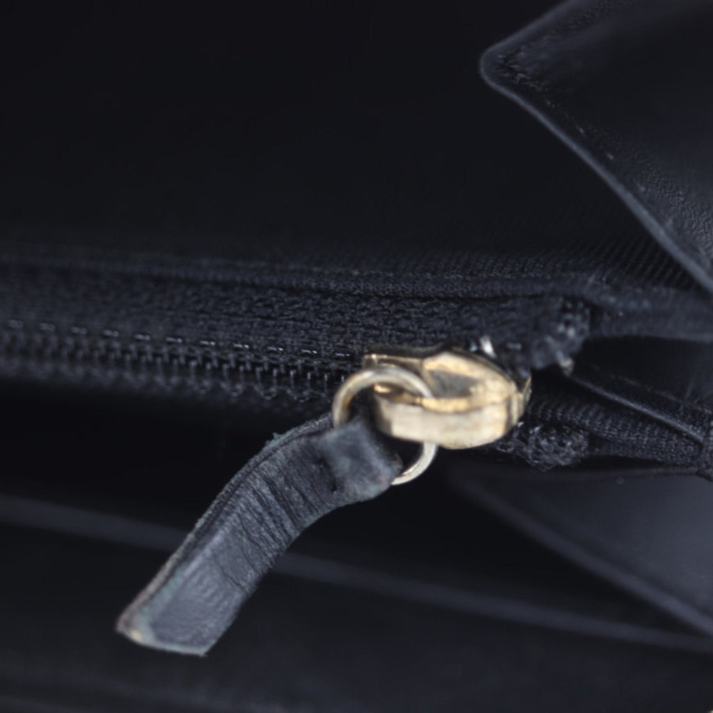 Chanel Black Leather 2.55 wallet accessories