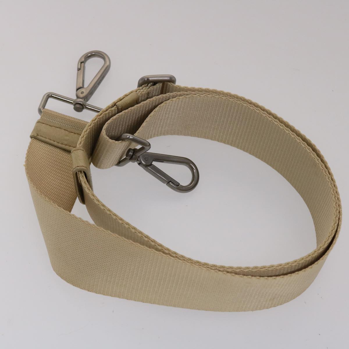 PRADA Hand Bag Nylon Leather 2way Beige Cream  49307