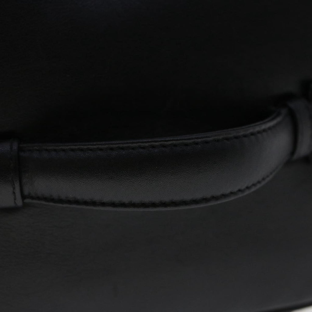 CHANEL Vanity Cosmetic Pouch Lamb Skin Black CC  49400A