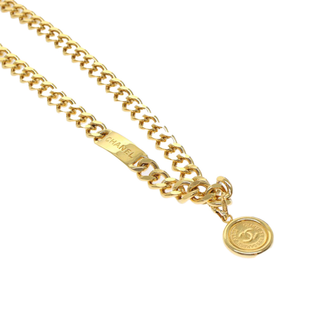 CHANEL Chain Belt Gold Tone CC Auth 49456A