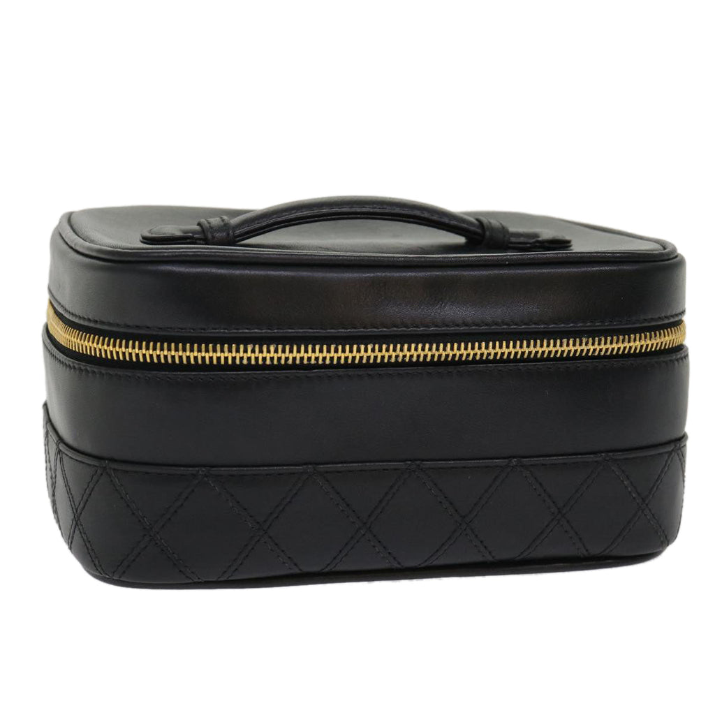 CHANEL Vanity Cosmetic Pouch Lamb Skin Beige CC  49478A