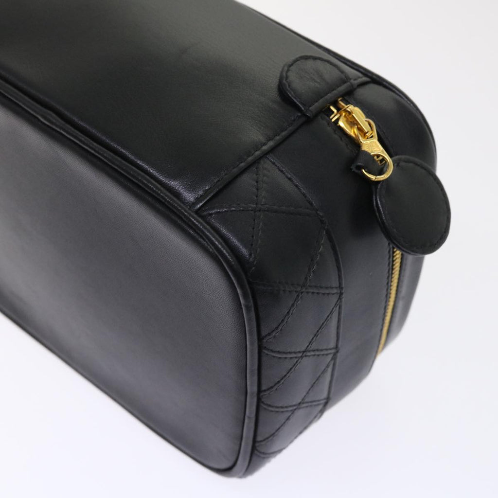 CHANEL Vanity Cosmetic Pouch Lamb Skin Beige CC Auth 49478A