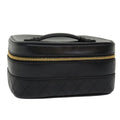 CHANEL Vanity Cosmetic Pouch Lamb Skin Beige CC Auth 49478A