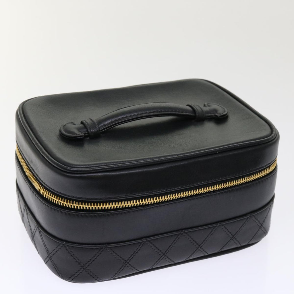 CHANEL Vanity Cosmetic Pouch Lamb Skin Beige CC  49478A