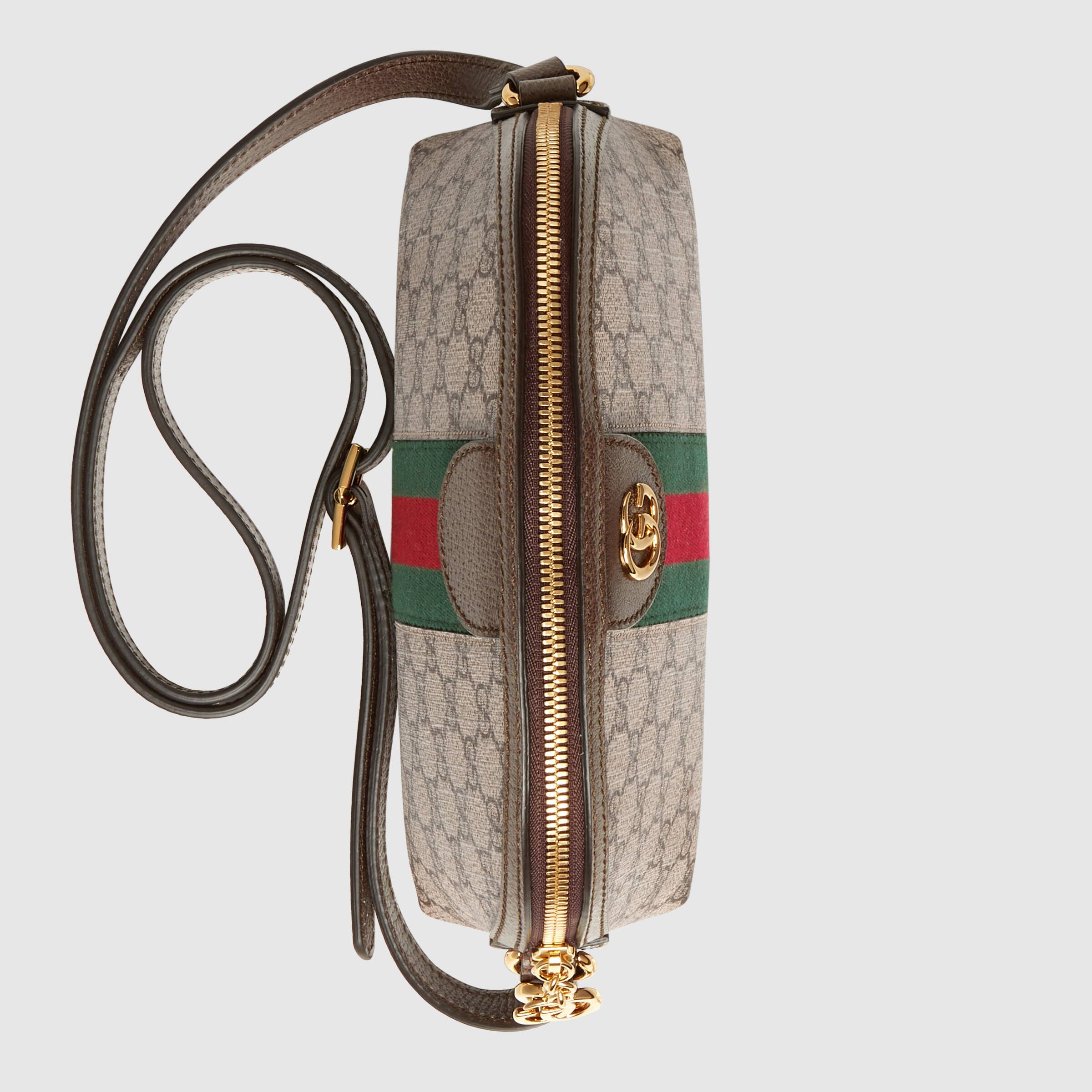 Gucci Ophidia GG Small Shoulder Bag Ebony/Beige