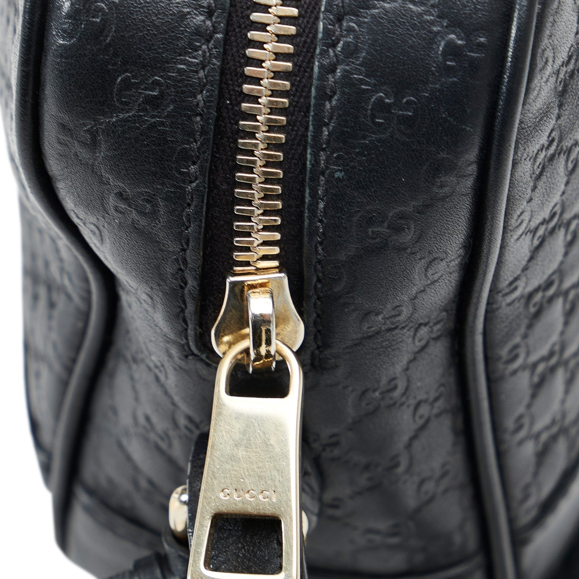 Gucci Bree Black Microguccisima Embossed Leather