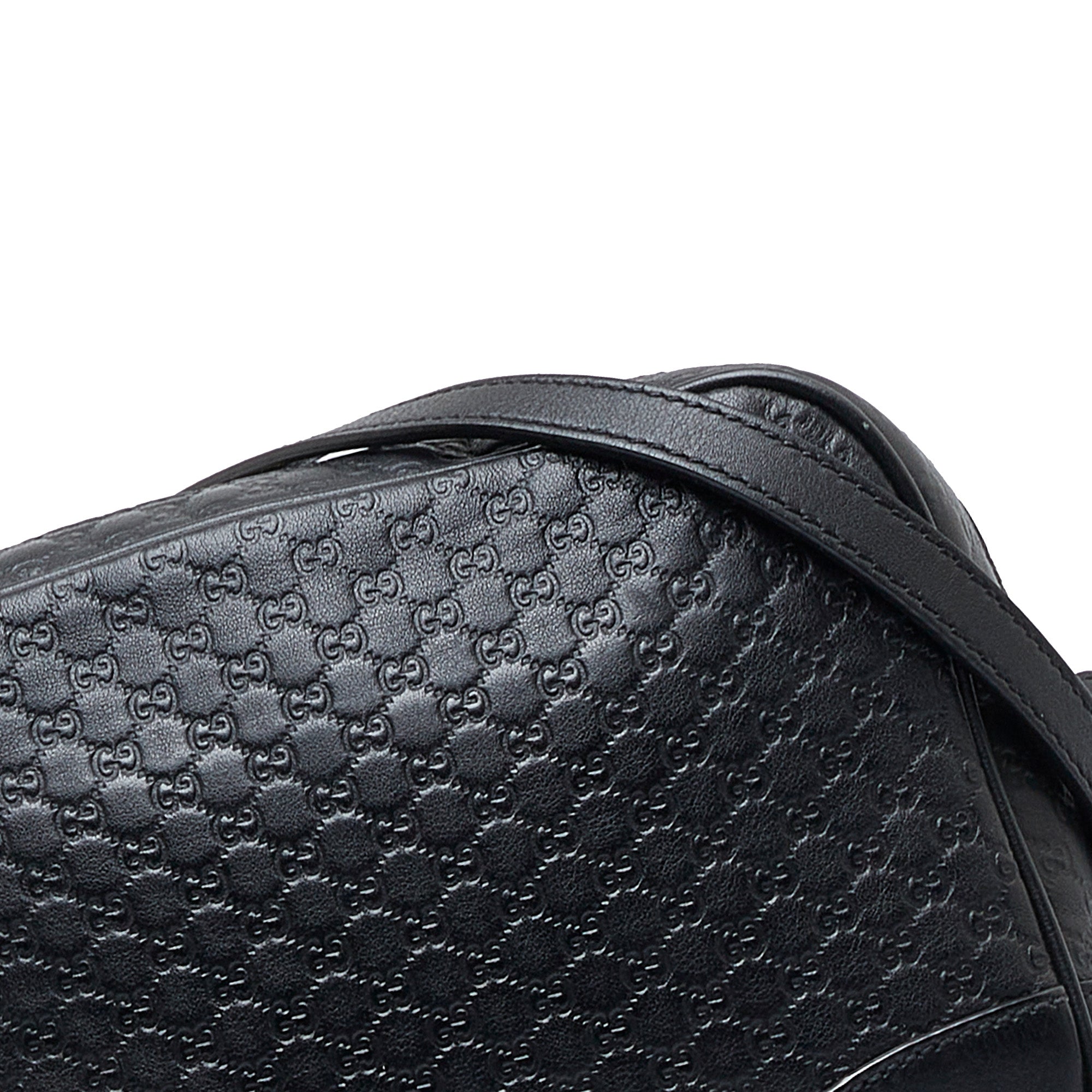 Gucci Bree Black Microguccisima Embossed Leather