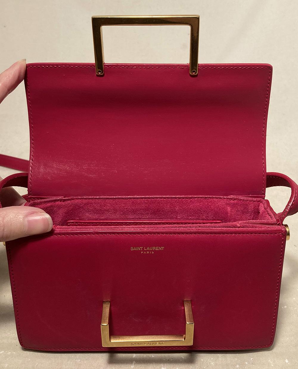 YVES SAINT LAURENT Pink Leather Small Lulu Bag