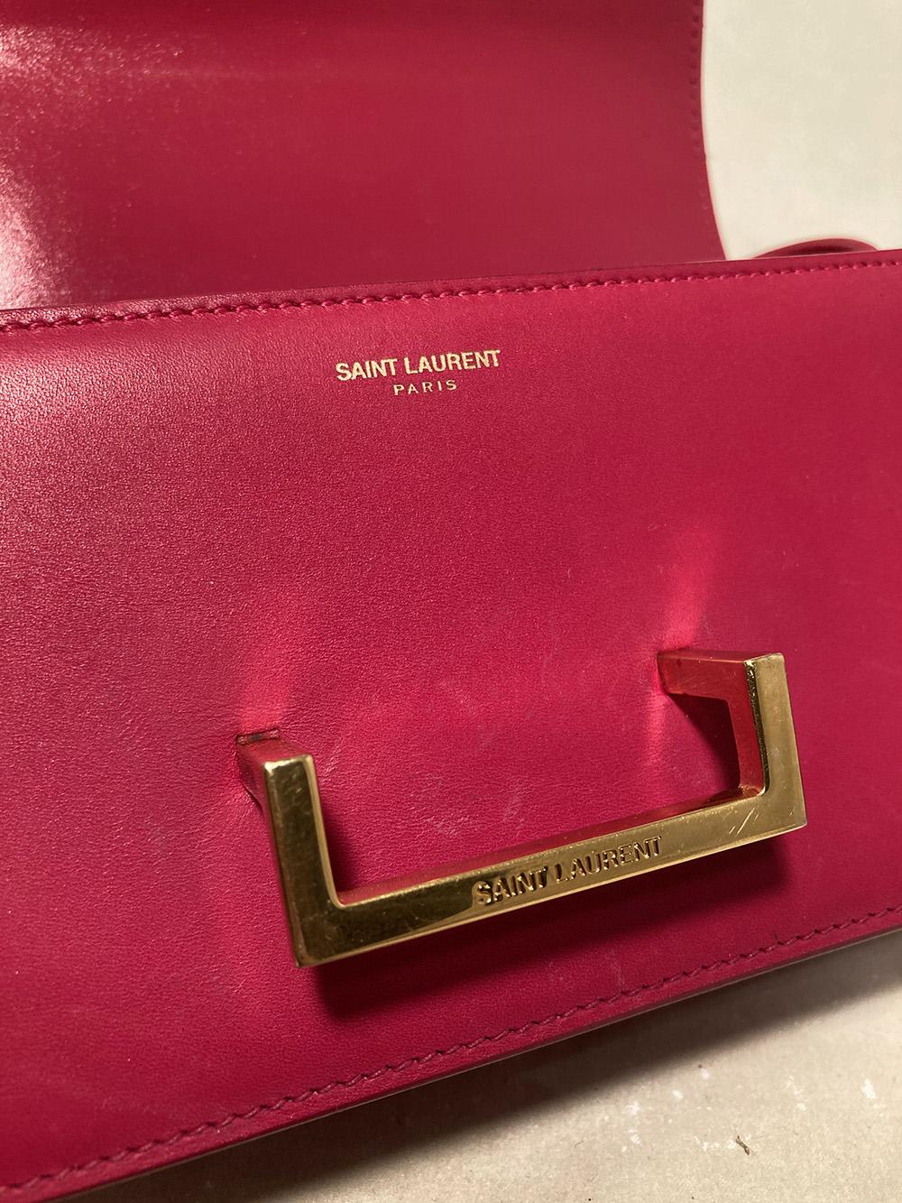 YVES SAINT LAURENT Pink Leather Small Lulu Bag