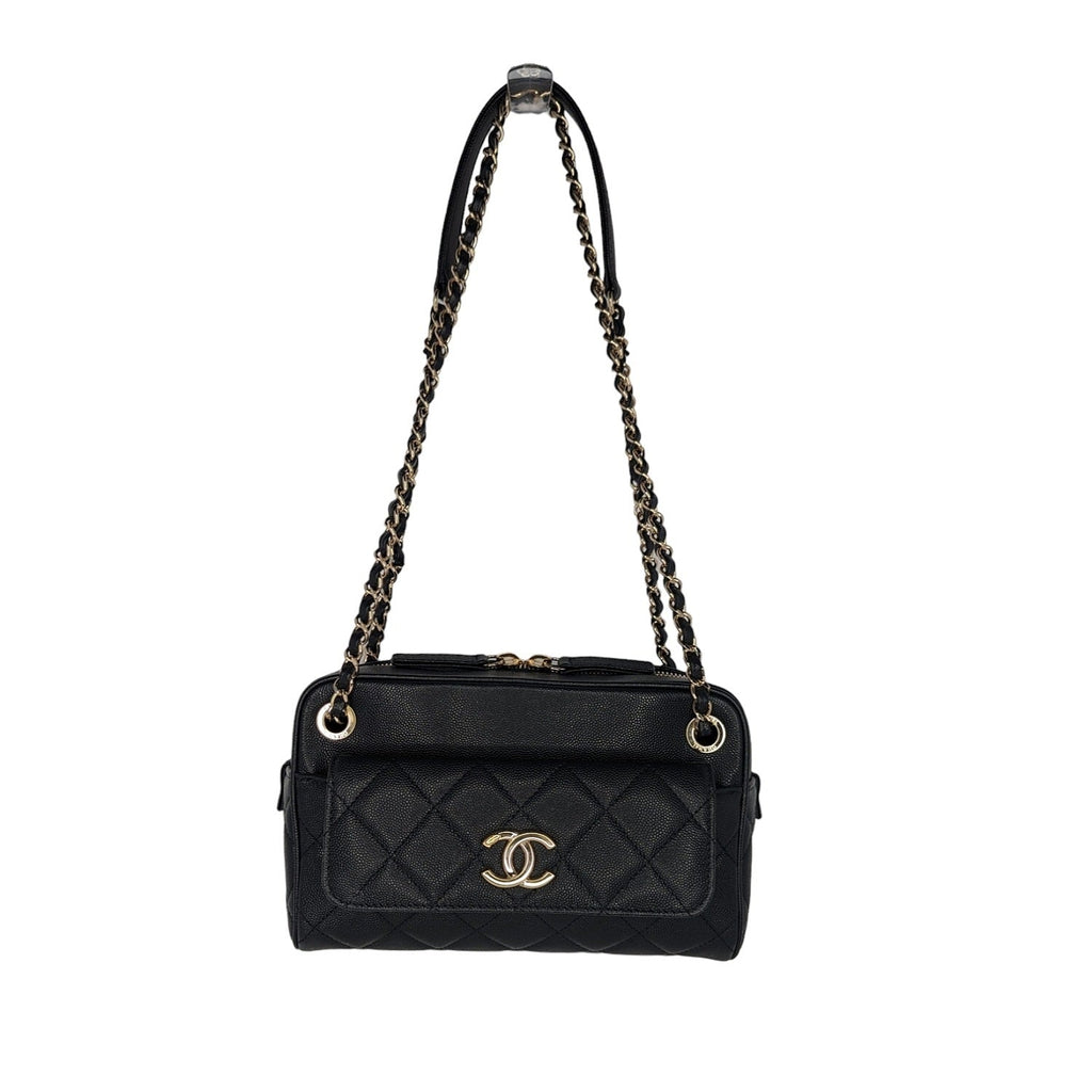 Chanel bag Black Caviar Quilted Small In & Out Camera Case
