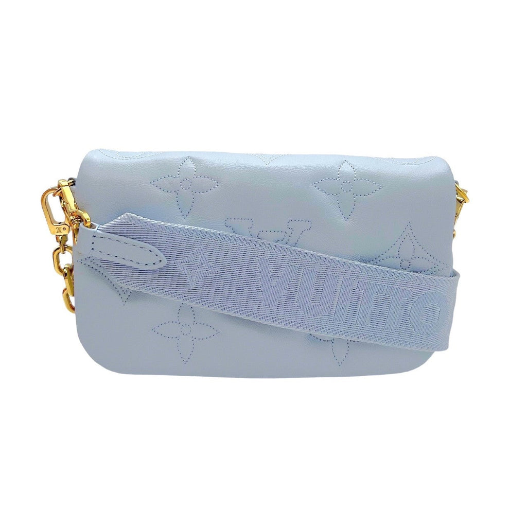 Louis Vuitton Blue Glacier Wallet on Strap Bubblegram