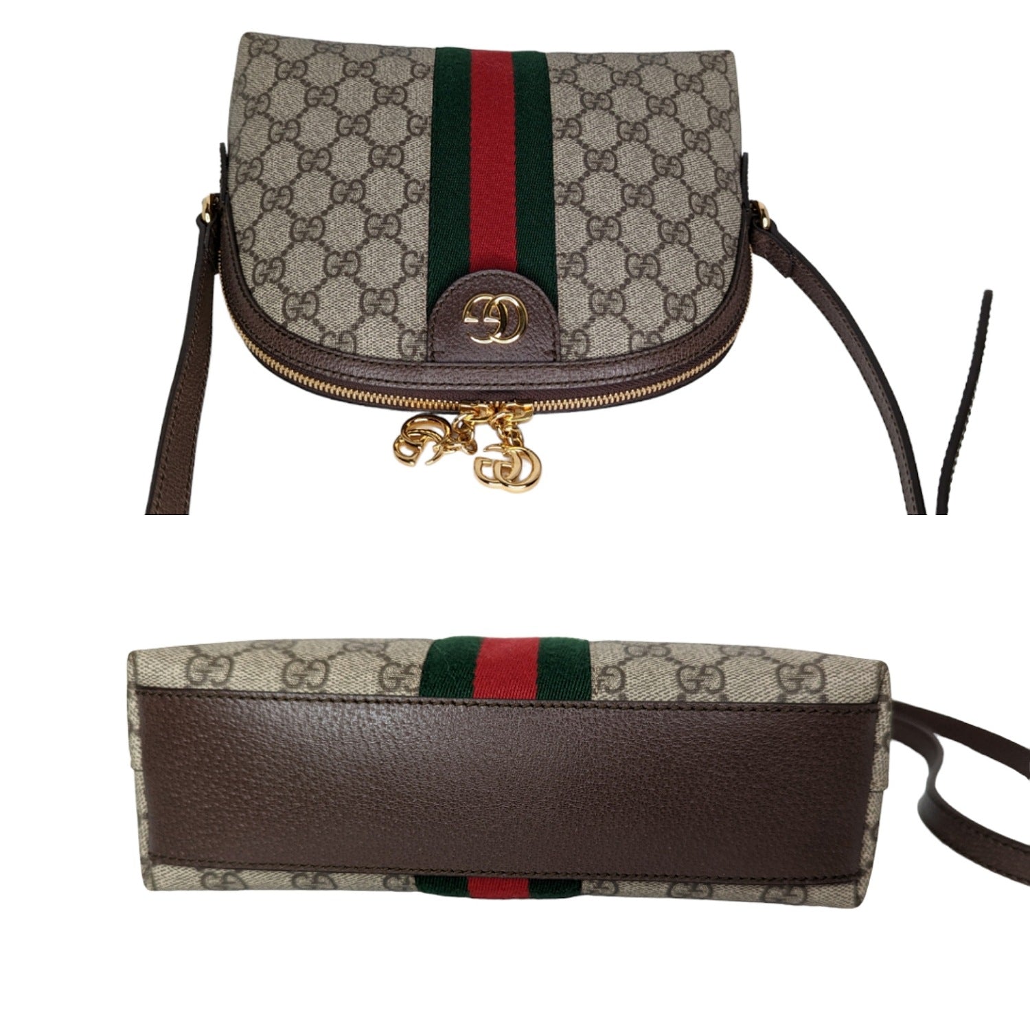 Gucci Small GG Supreme Ophidia Dome Shoulder Bag