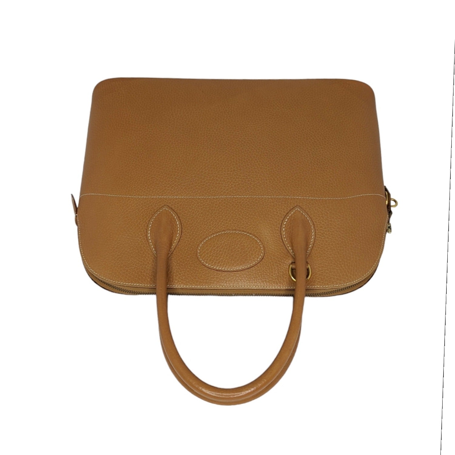 Hermès Caramel Clemence Bolide 35 Satchel