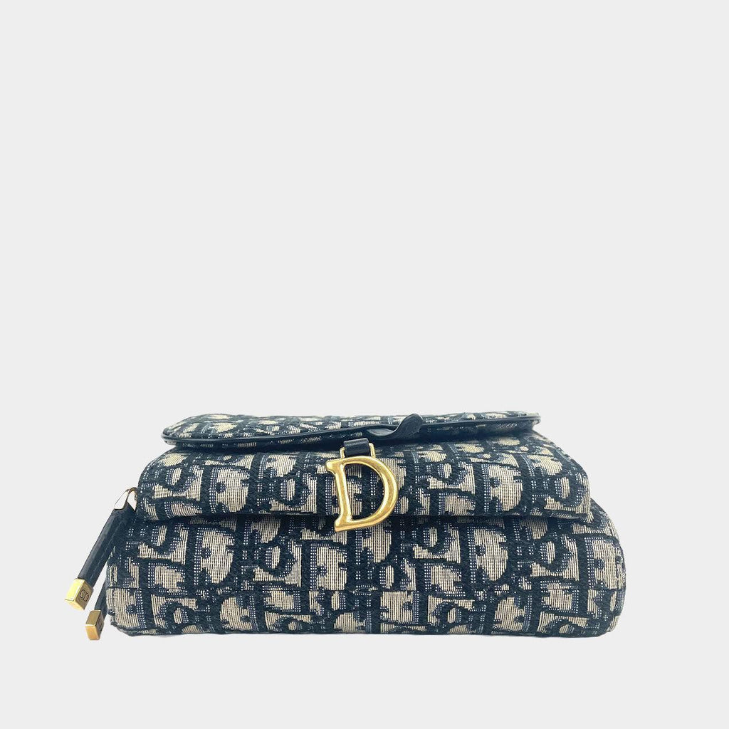 CHRISTIAN DIOR Oblique Saddle Pouch Crossbody