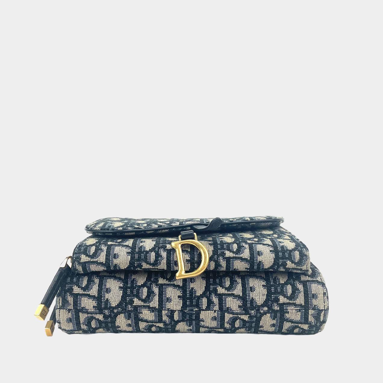 CHRISTIAN DIOR Oblique Saddle Pouch Crossbody