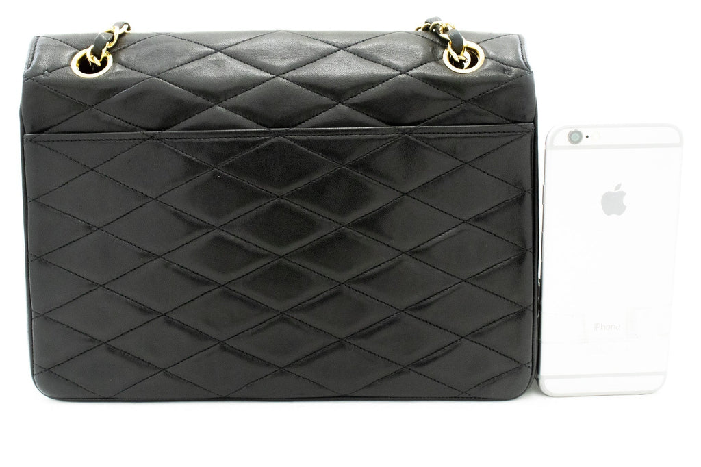 CHANEL Vintage Envelope Chain Shoulder Bag Flap Quilted Lambskin k32