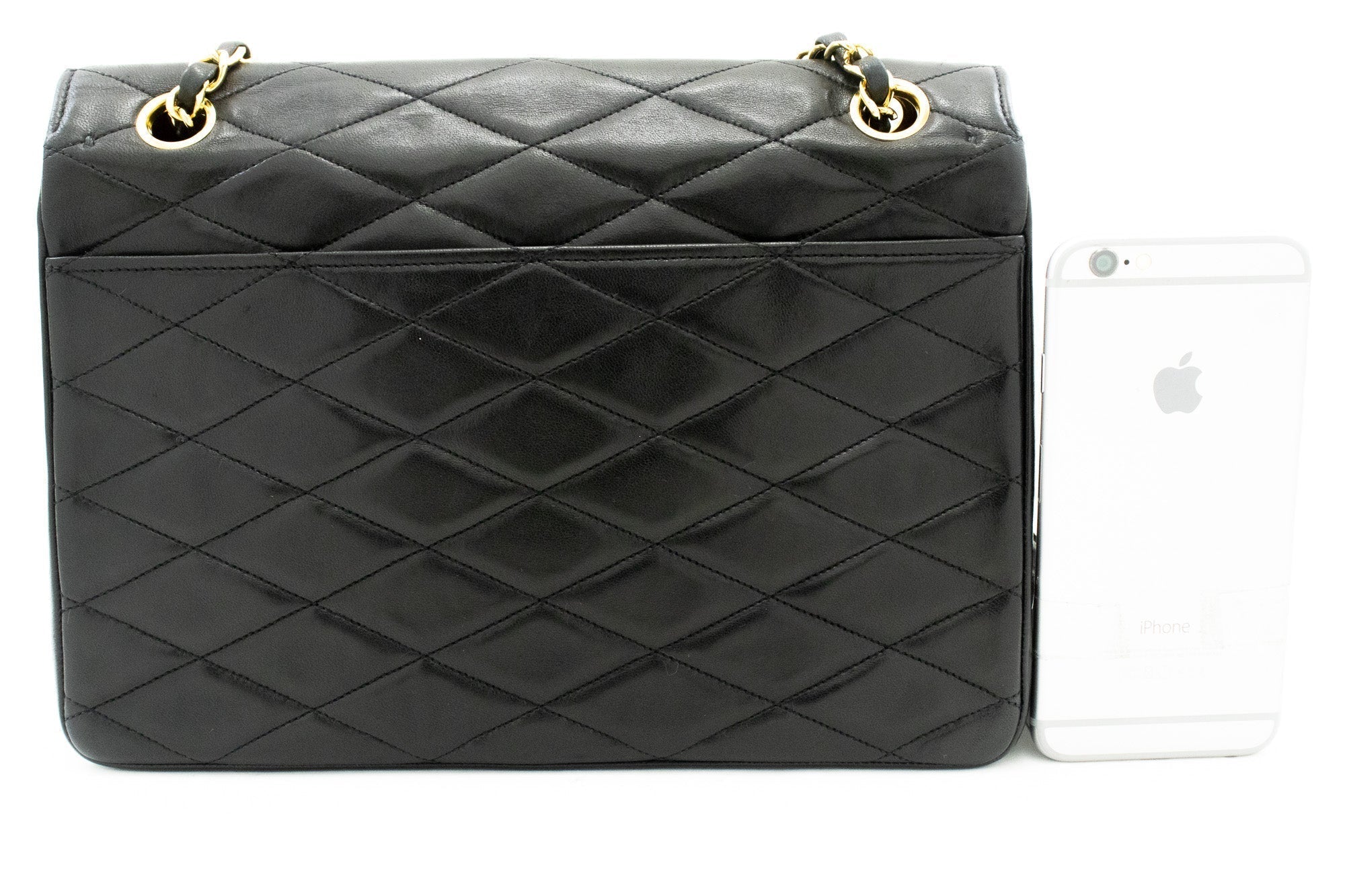 CHANEL Vintage Envelope Chain Shoulder Bag Flap Quilted Lambskin k32