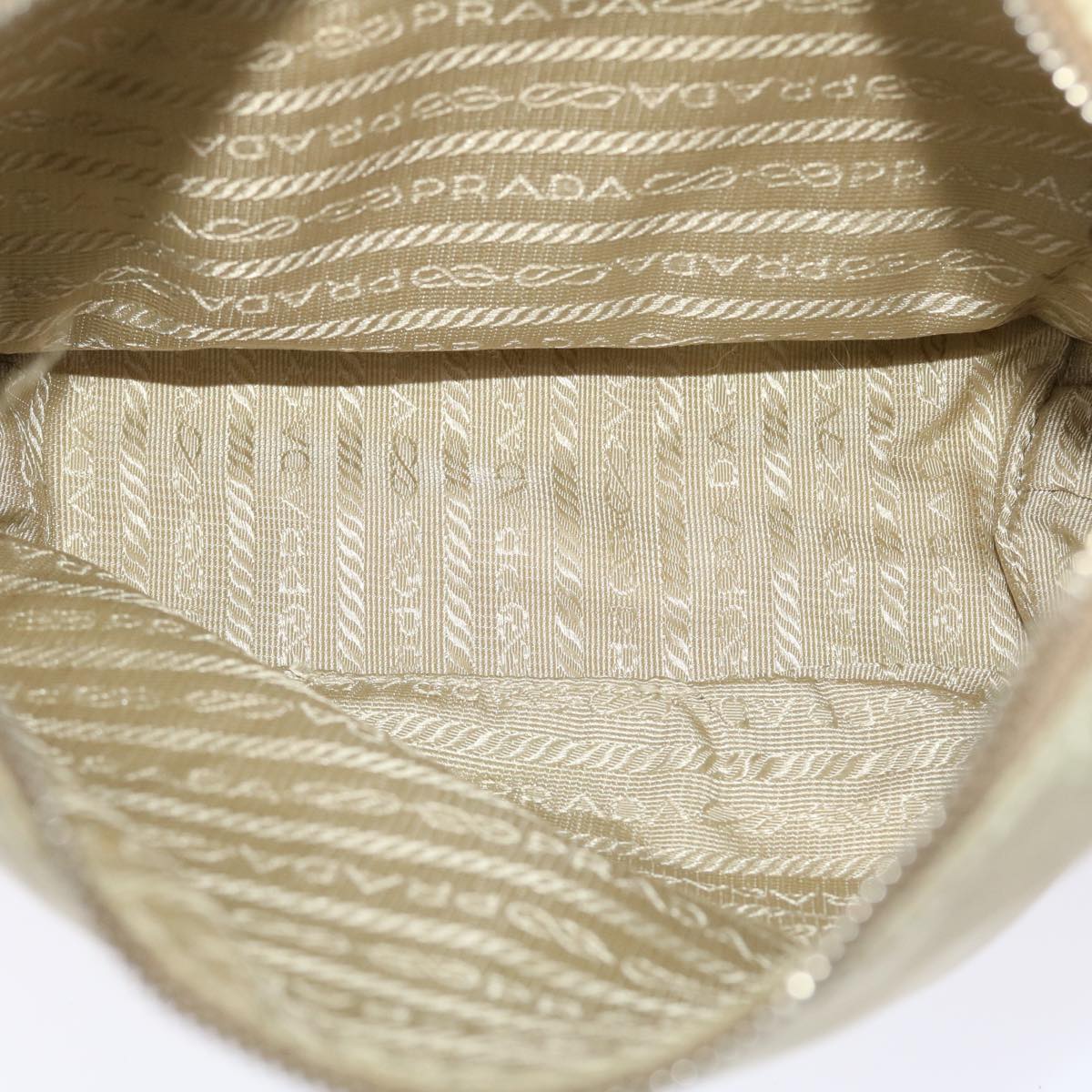 PRADA Shoulder Bag Nylon Leather Cream  50154