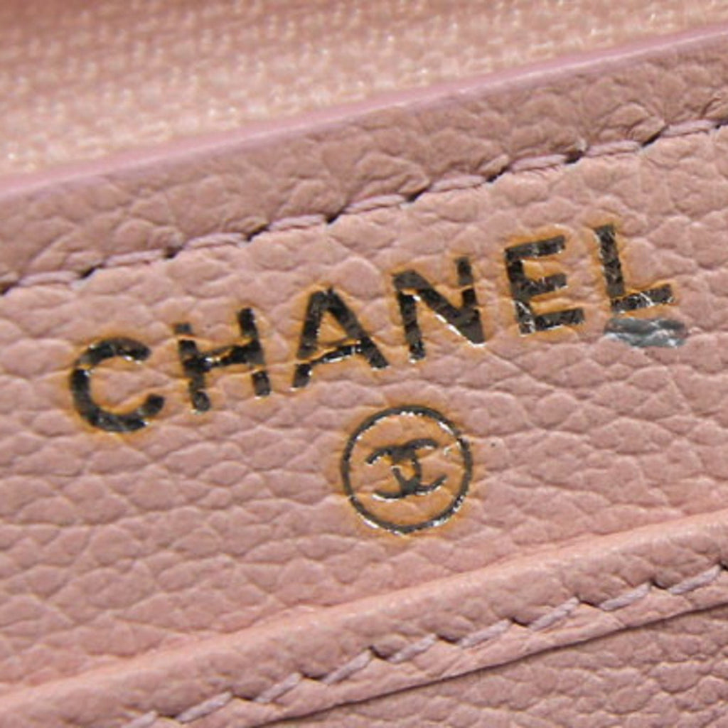 Chanel Pink Leather Camellia wallet accessories