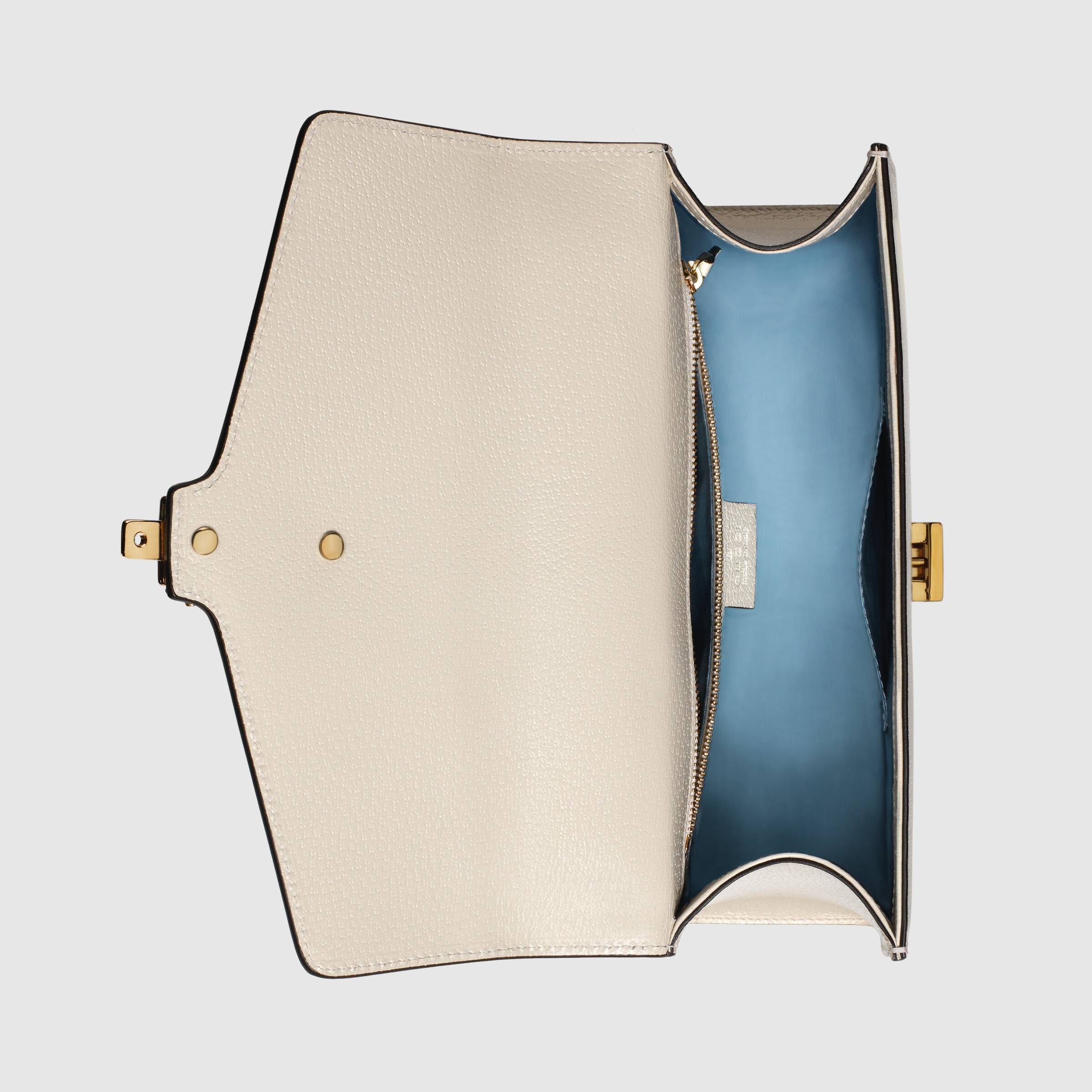 Gucci Sylvie Bee Star Small Shoulder Bag White
