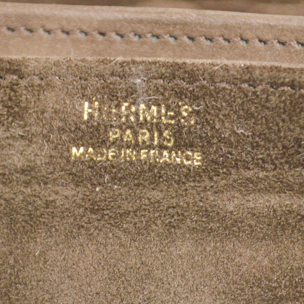 HERMES 1986 PIANO Veau Velour Doblis Brown