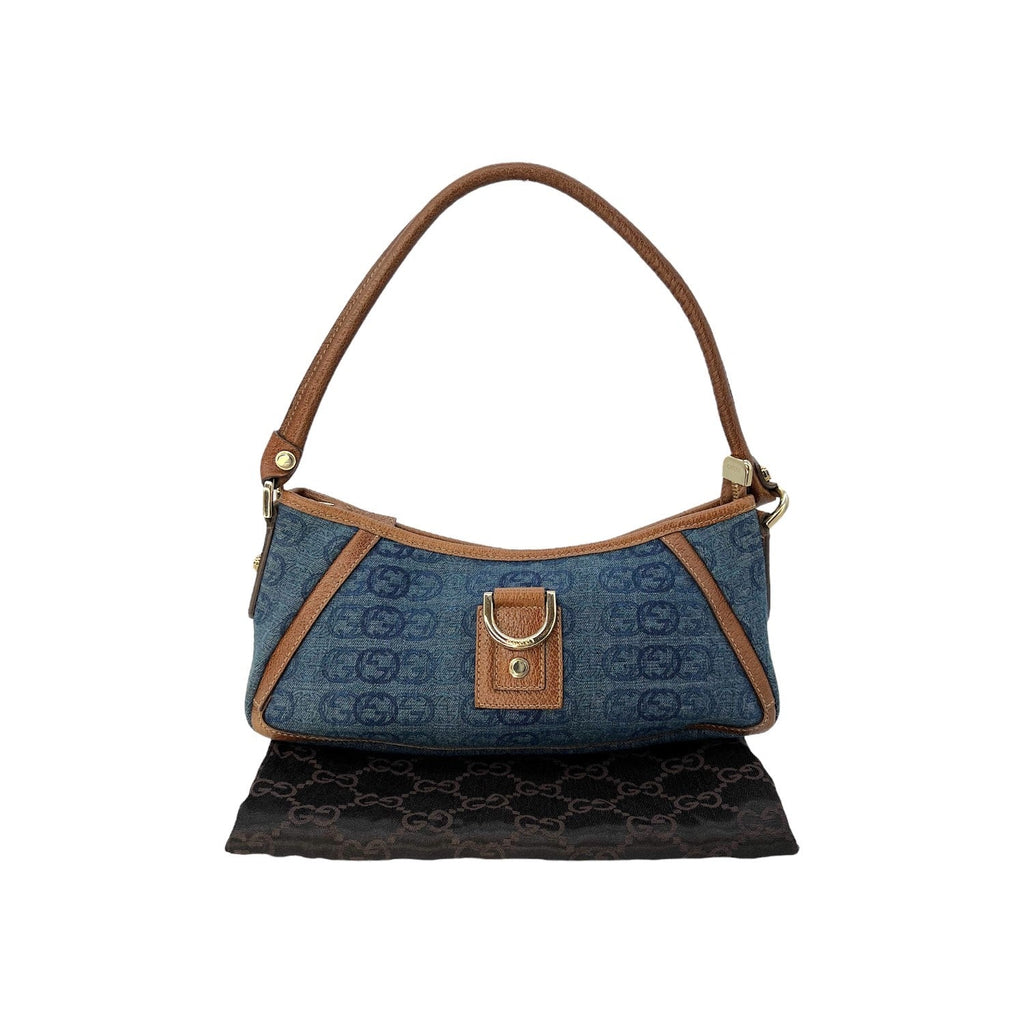 Gucci Denim D Ring Abbey Pochette Bag