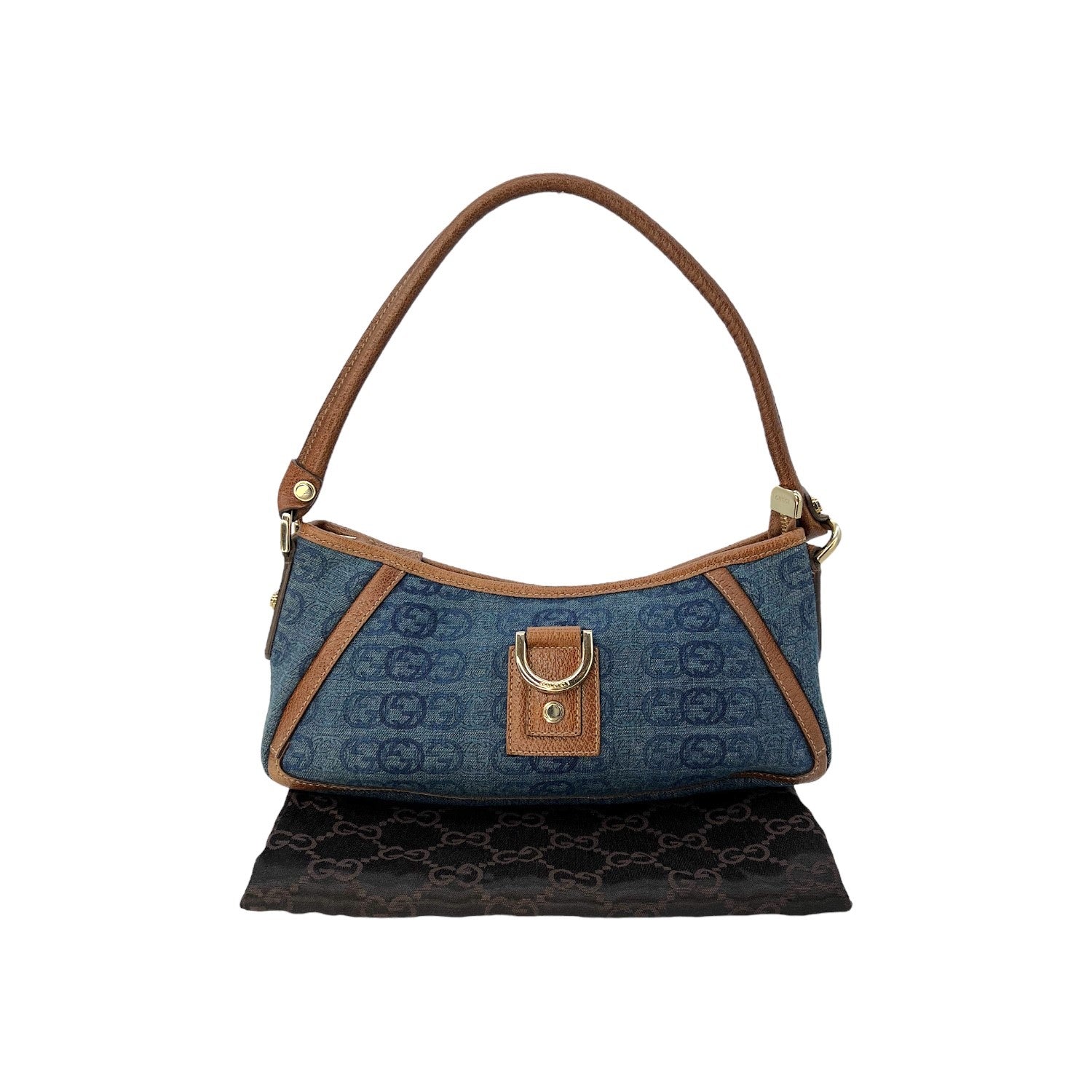 Gucci Denim D Ring Abbey Pochette Bag