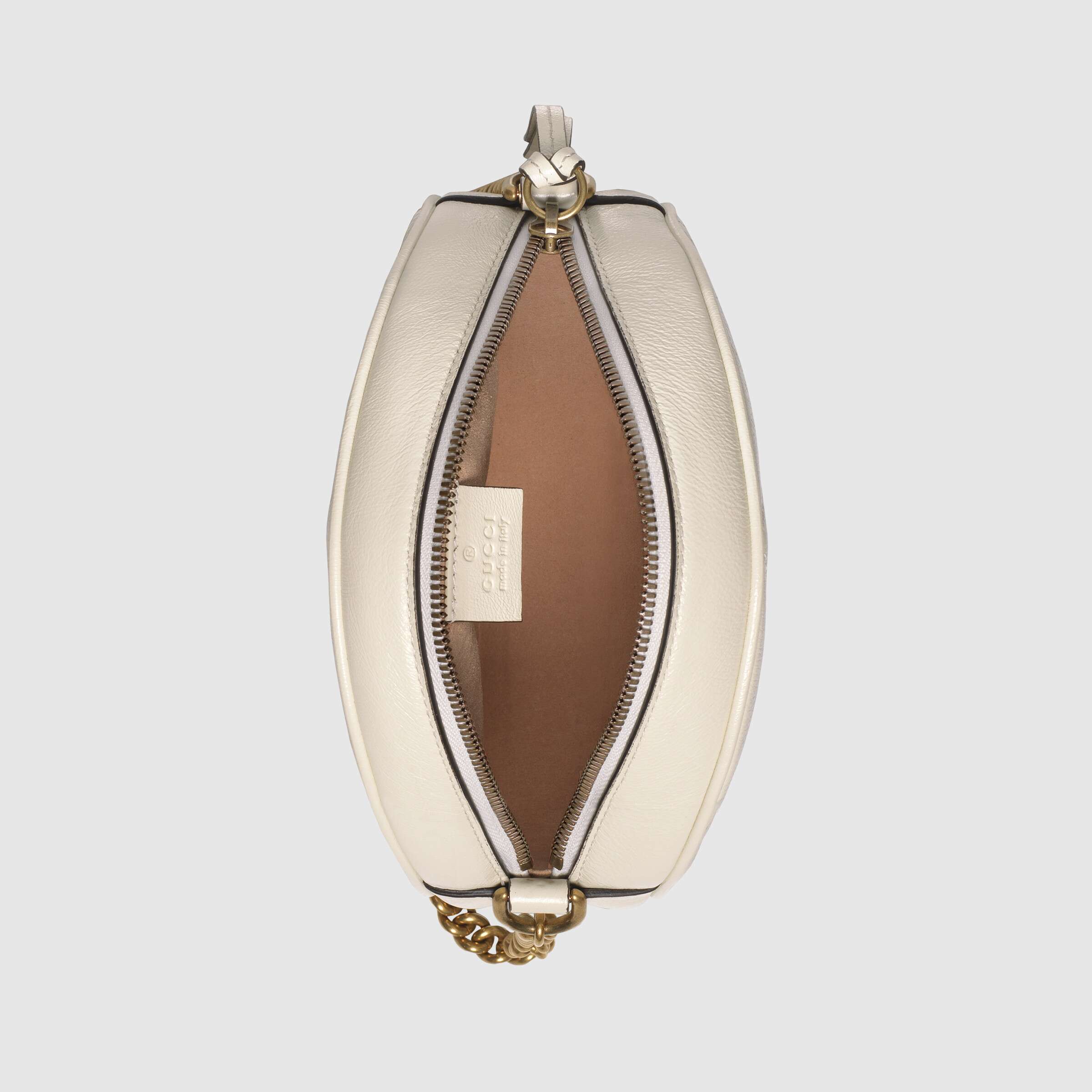 Gucci GG Marmont Mini Round Shoulder Bag White