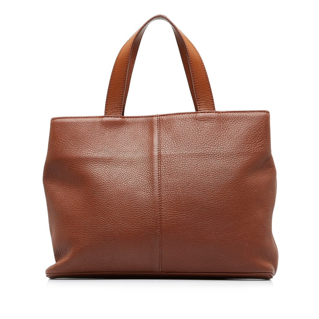 Brown Burberry Leather Tote
