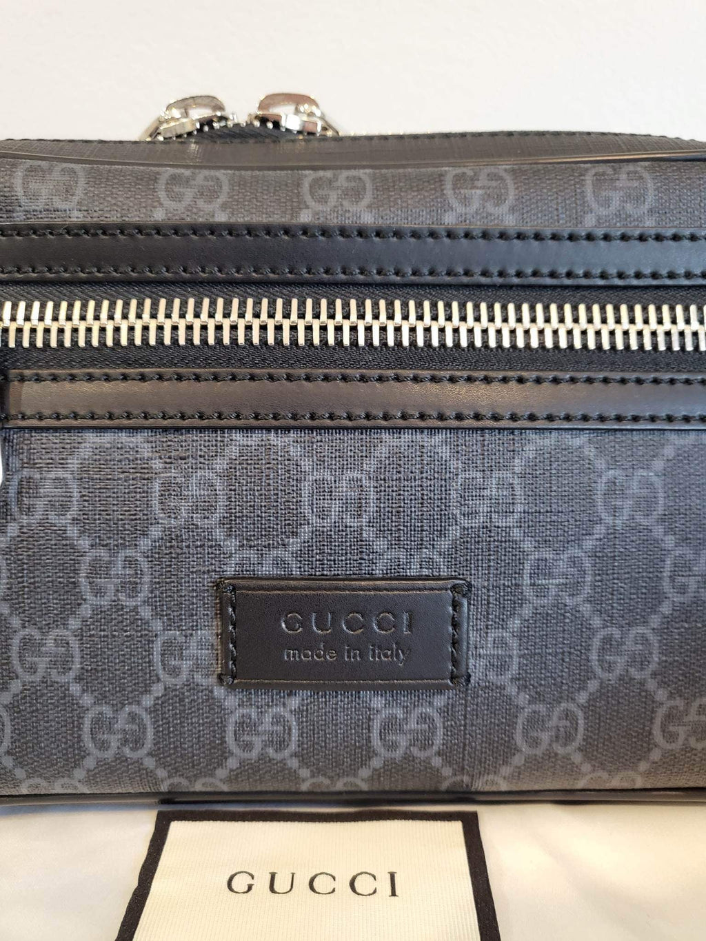 Authentic GG Black Belt Bag Gucci