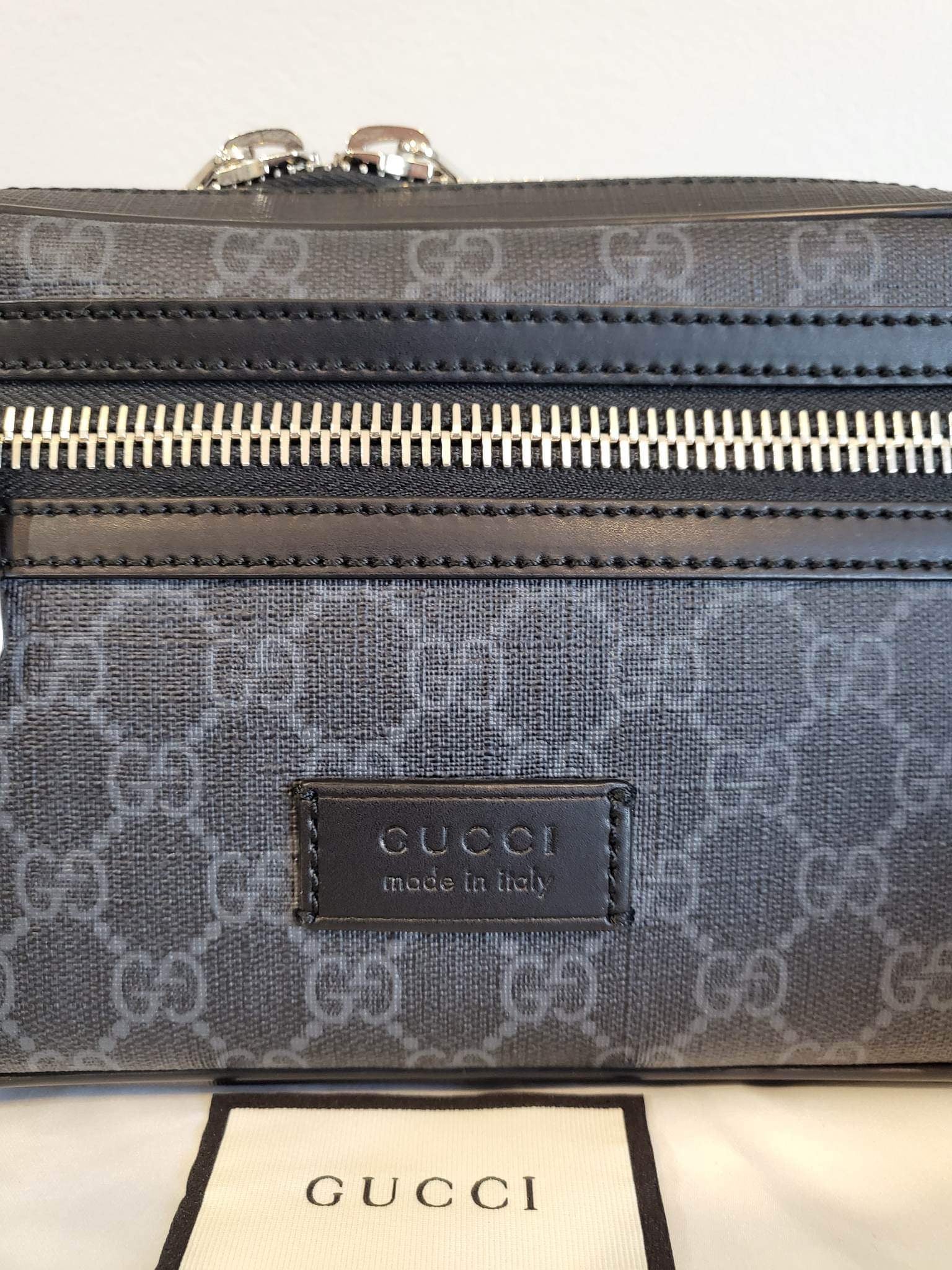 Authentic GG Black Belt Bag Gucci
