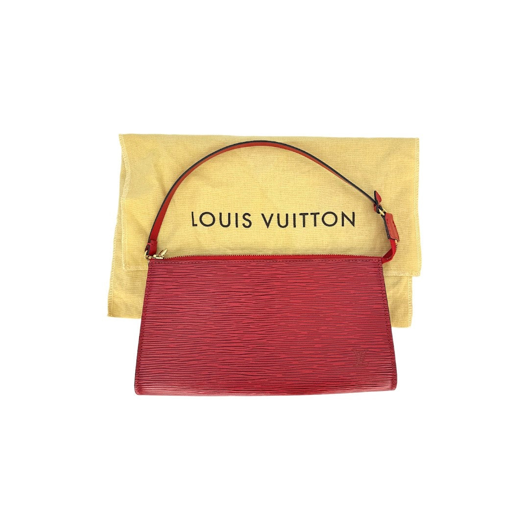 Louis Vuitton Vintage Red Epi Pochette Accessories